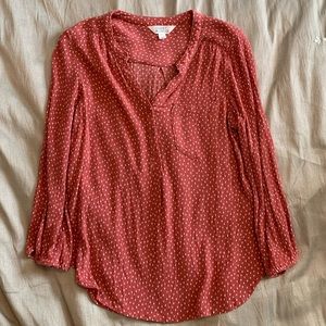 Market & Spruce Polka Dot Blouse